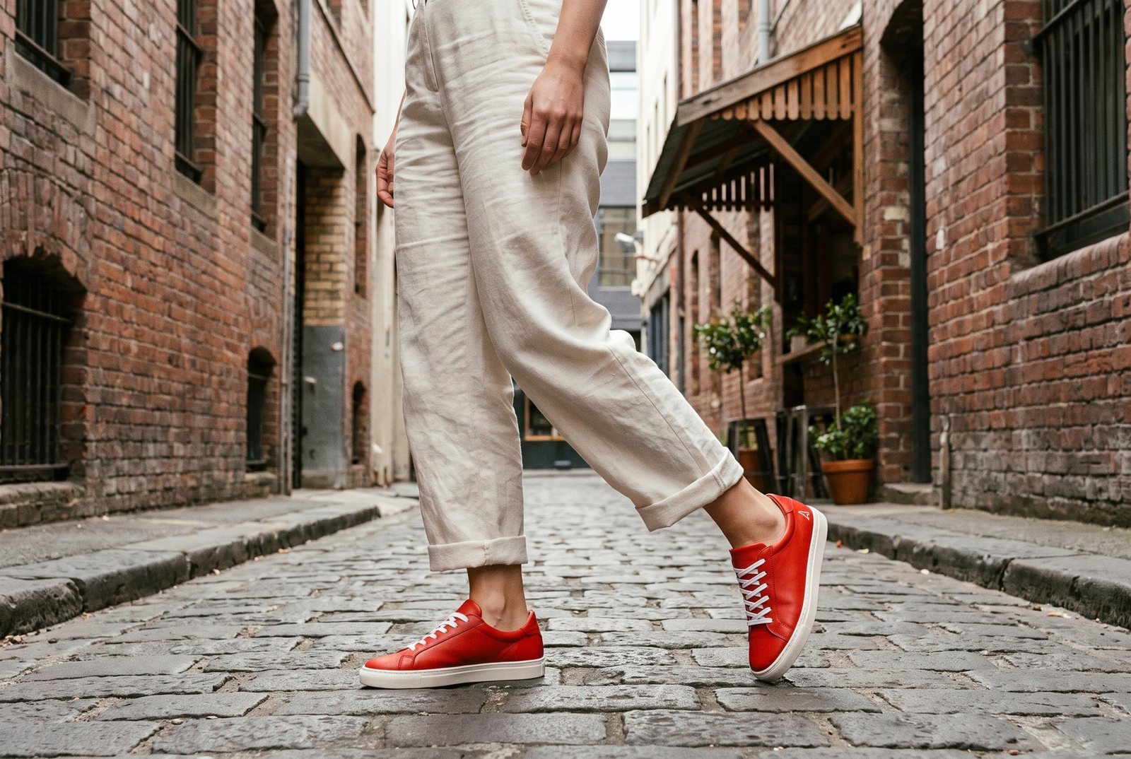 Walking through a Melbourne laneway in the Bellbird Low